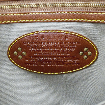 CELINE セリーヌ トートバッグ マカダム ベージュ ブラウン キャンバス レディース 【中古】