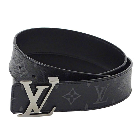 LOUIS VUITTON ルイ・ヴィトン サンチュール LV イニシャル 40MM リバーシブル ベルト モノグラム エクリプス M9043 メンズ 【中古】