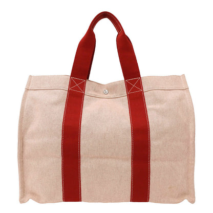 HERMES エルメス ボラボラGM トートバッグ レッド シルバー金具 キャンバス レディース メンズ 【中古】