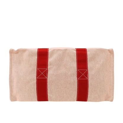 HERMES エルメス ボラボラGM トートバッグ レッド シルバー金具 キャンバス レディース メンズ 【中古】