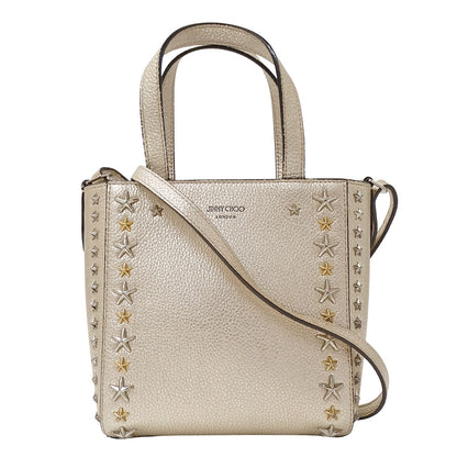 JIMMY CHOO ジミーチュウ ミニペガシ 2wayバッグ シャンパンゴールド レザー レディース 【中古】