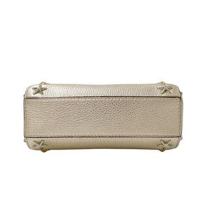 JIMMY CHOO ジミーチュウ ミニペガシ 2wayバッグ シャンパンゴールド レザー レディース 【中古】