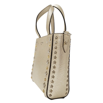 JIMMY CHOO ジミーチュウ ミニペガシ 2wayバッグ シャンパンゴールド レザー レディース 【中古】
