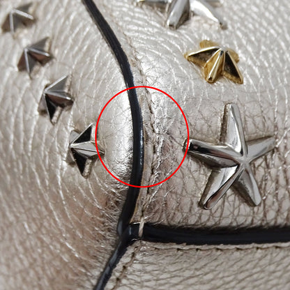 JIMMY CHOO ジミーチュウ ミニペガシ 2wayバッグ シャンパンゴールド レザー レディース 【中古】