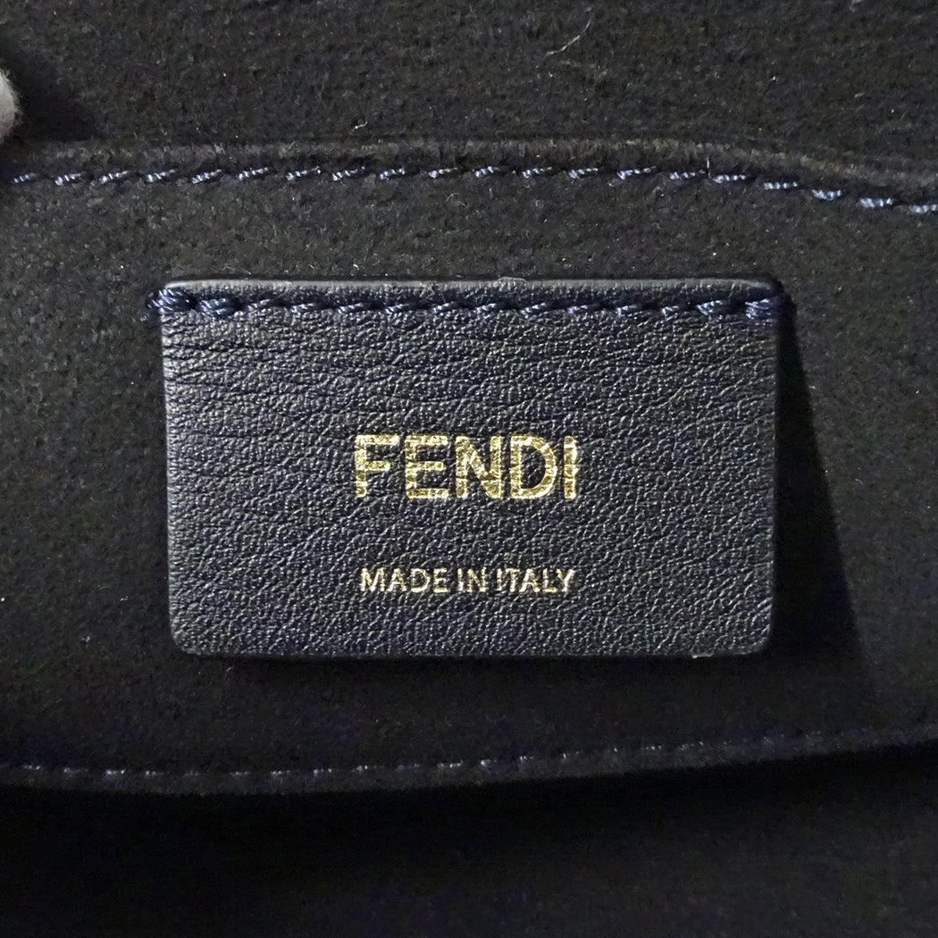 FENDI フェンディ バイザウェイ ミニ 2wayバッグ ズッカ ブルー ブラック 8BS067 レディース 【中古】