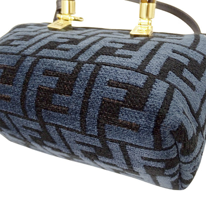 FENDI フェンディ バイザウェイ ミニ 2wayバッグ ズッカ ブルー ブラック 8BS067 レディース 【中古】