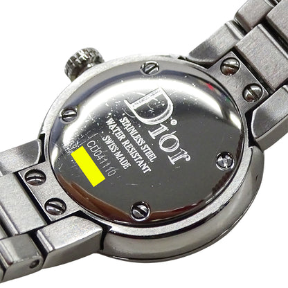 Dior ディオール ラ ベイビー ディ CD41110 レディース 腕時計 12Pダイヤ シェル クオーツ SS 磨き済み【中古】