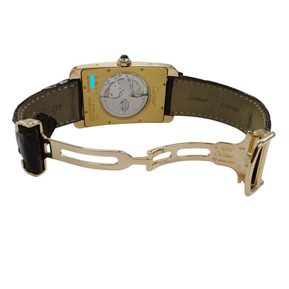 Cartier カルティエ タンクアメリカン XL W2609856 メンズ 腕時計 自動巻き 750PG レザー 磨き済み【中古】