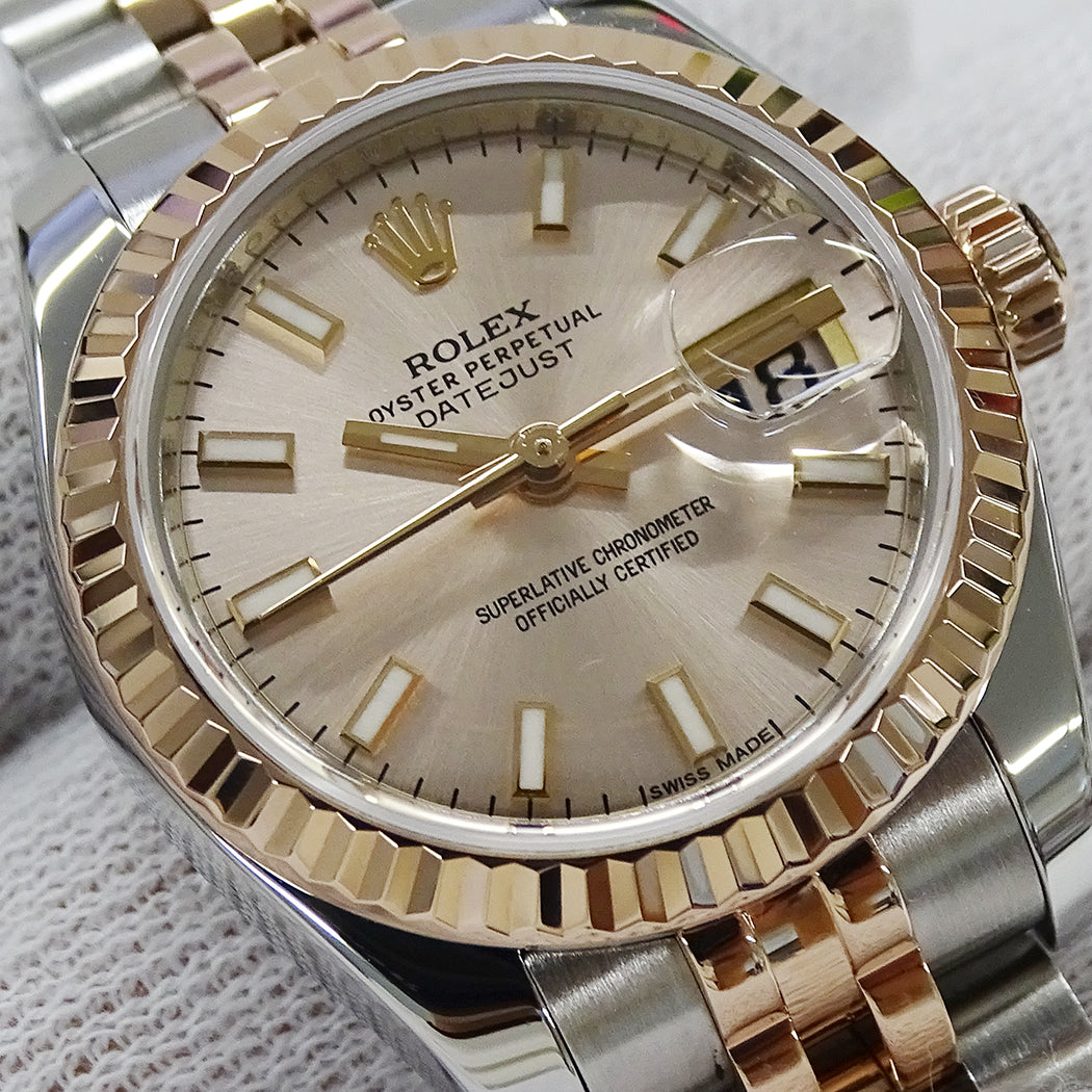 ROLEX ロレックス デイトジャスト 179171 ランダム番 レディース 腕時計 自動巻き AT SS PG 磨き済み 【中古】