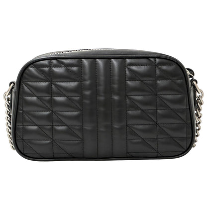 GUCCI グッチ ショルダーバッグ GGマーモント ブラック シルバー金具 447632 レザー レディース 【中古】