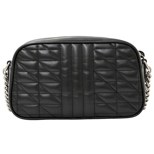 GUCCI グッチ ショルダーバッグ GGマーモント ブラック シルバー金具 447632 レザー レディース 【中古】