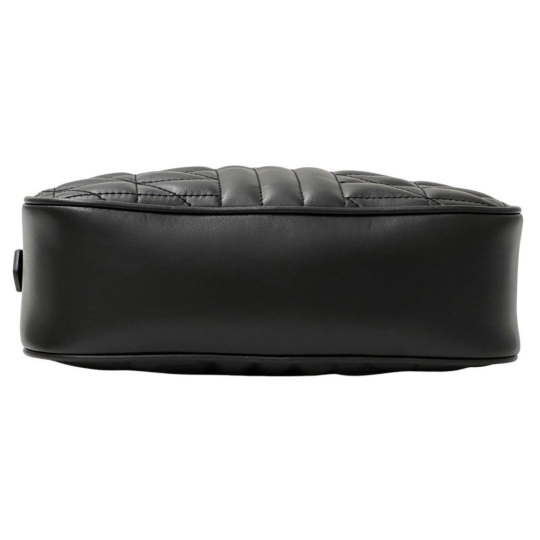 GUCCI グッチ ショルダーバッグ GGマーモント ブラック シルバー金具 447632 レザー レディース 【中古】