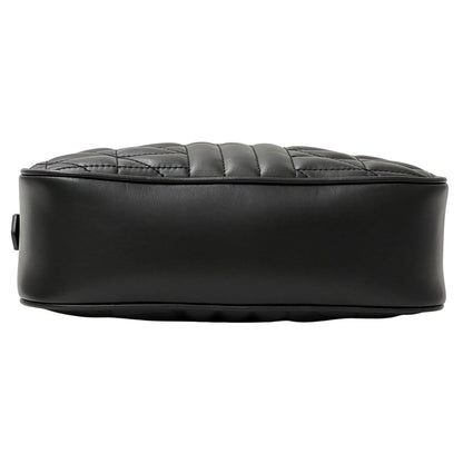GUCCI グッチ ショルダーバッグ GGマーモント ブラック シルバー金具 447632 レザー レディース 【中古】
