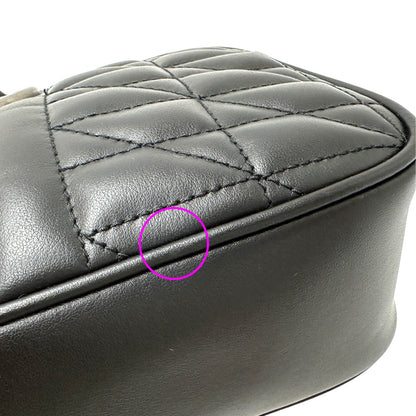GUCCI グッチ ショルダーバッグ GGマーモント ブラック シルバー金具 447632 レザー レディース 【中古】