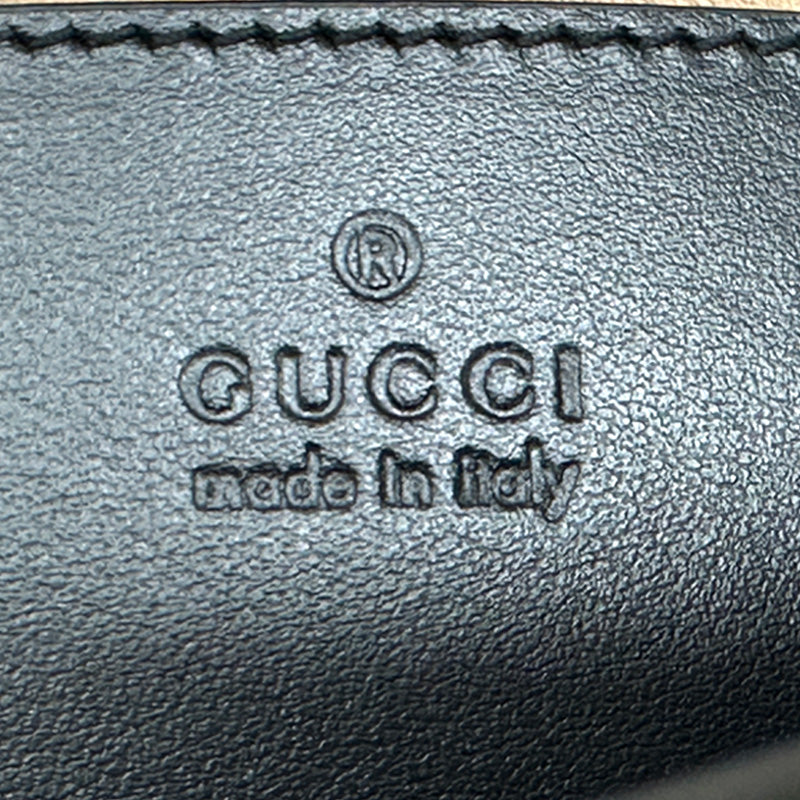 GUCCI グッチ ショルダーバッグ GGマーモント ブラック シルバー金具 447632 レザー レディース 【中古】