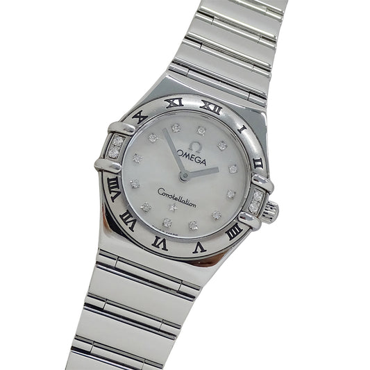 OMEGA オメガ コンステレーションミニ マイチョイス 1566.76 レディース 腕時計 クオーツ QZ ステンレス ダイヤモンド 磨き済み【中古】