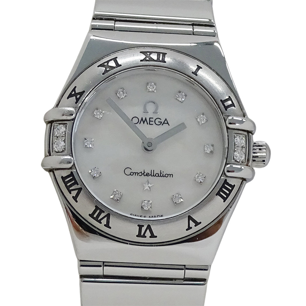 OMEGA オメガ コンステレーションミニ マイチョイス 1566.76 レディース 腕時計 クオーツ QZ ステンレス ダイヤモンド 磨き済み【中古】