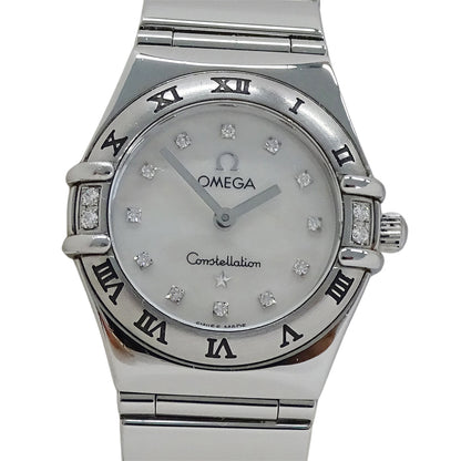 OMEGA オメガ コンステレーションミニ マイチョイス 1566.76 レディース 腕時計 クオーツ QZ ステンレス ダイヤモンド 磨き済み【中古】