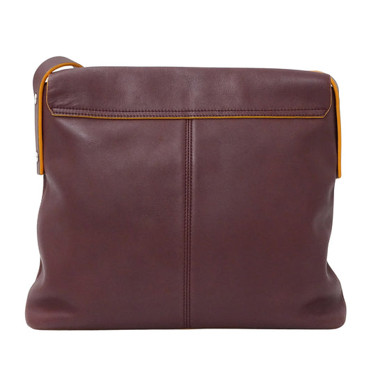 LOEWE ロエベ ショルダーバッグ ボルドー レザー レディース 【中古】