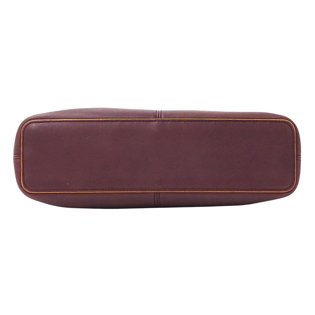 LOEWE ロエベ ショルダーバッグ ボルドー レザー レディース 【中古】