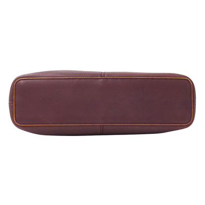 LOEWE ロエベ ショルダーバッグ ボルドー レザー レディース 【中古】