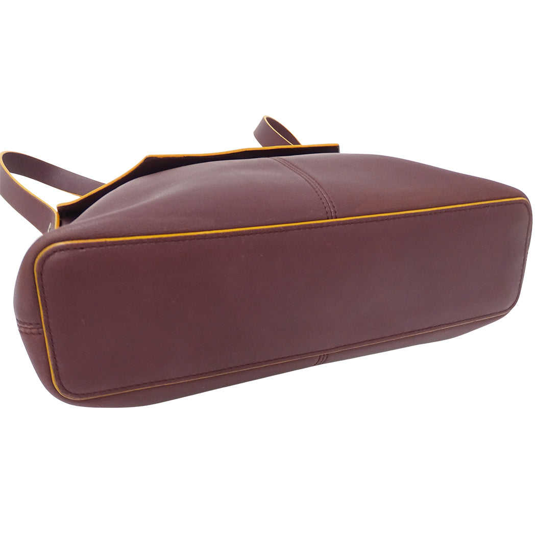 LOEWE ロエベ ショルダーバッグ ボルドー レザー レディース 【中古】