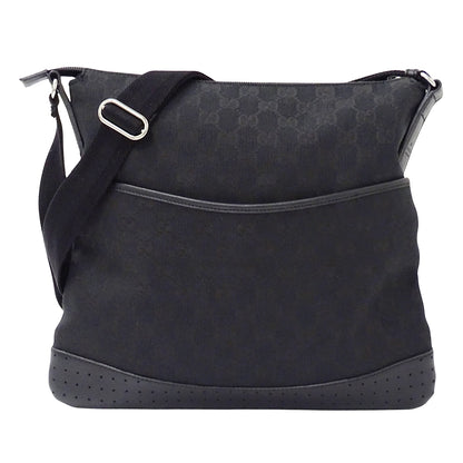 GUCCI グッチ ショルダーバッグ ブラック 145857 GGキャンバス レディース メンズ 【中古】