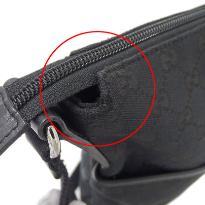 GUCCI グッチ ショルダーバッグ ブラック 145857 GGキャンバス レディース メンズ 【中古】