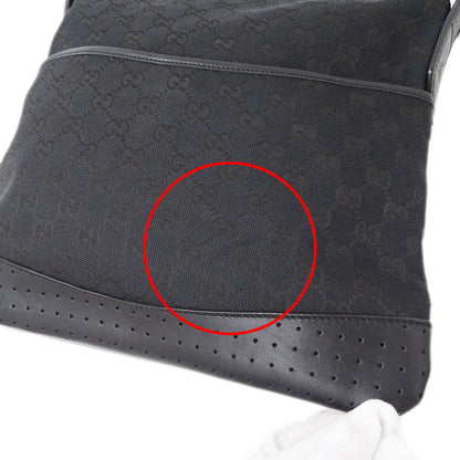 GUCCI グッチ ショルダーバッグ ブラック 145857 GGキャンバス レディース メンズ 【中古】