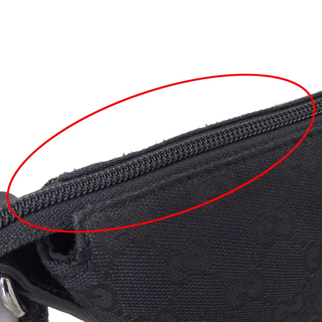 GUCCI グッチ ショルダーバッグ ブラック 145857 GGキャンバス レディース メンズ 【中古】