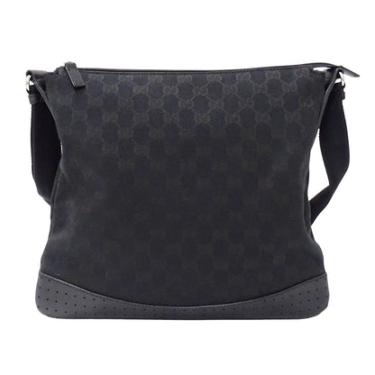 GUCCI グッチ ショルダーバッグ ブラック 145857 GGキャンバス レディース メンズ 【中古】