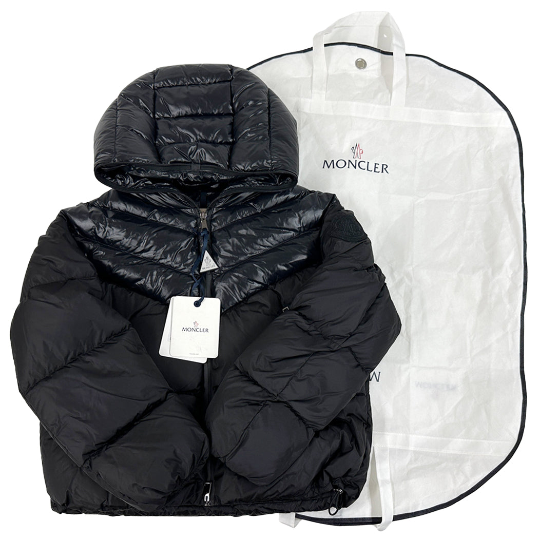 MONCLER モンクレール ダウンジャケット ゲニオック ブラック ナイロン レディース 1 【中古】