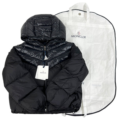 MONCLER モンクレール ダウンジャケット ゲニオック ブラック ナイロン レディース 1 【中古】