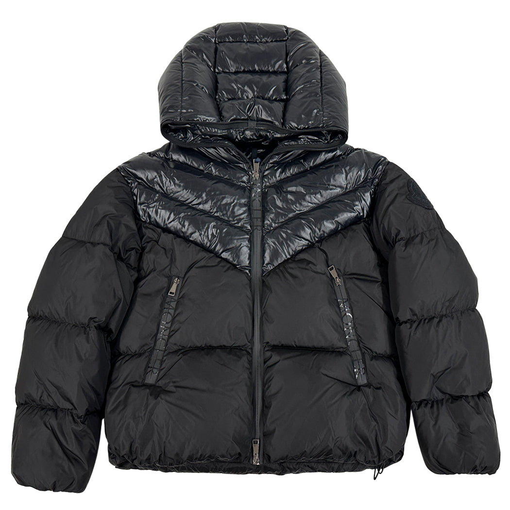 MONCLER モンクレール ダウンジャケット ゲニオック ブラック ナイロン レディース 1 【中古】