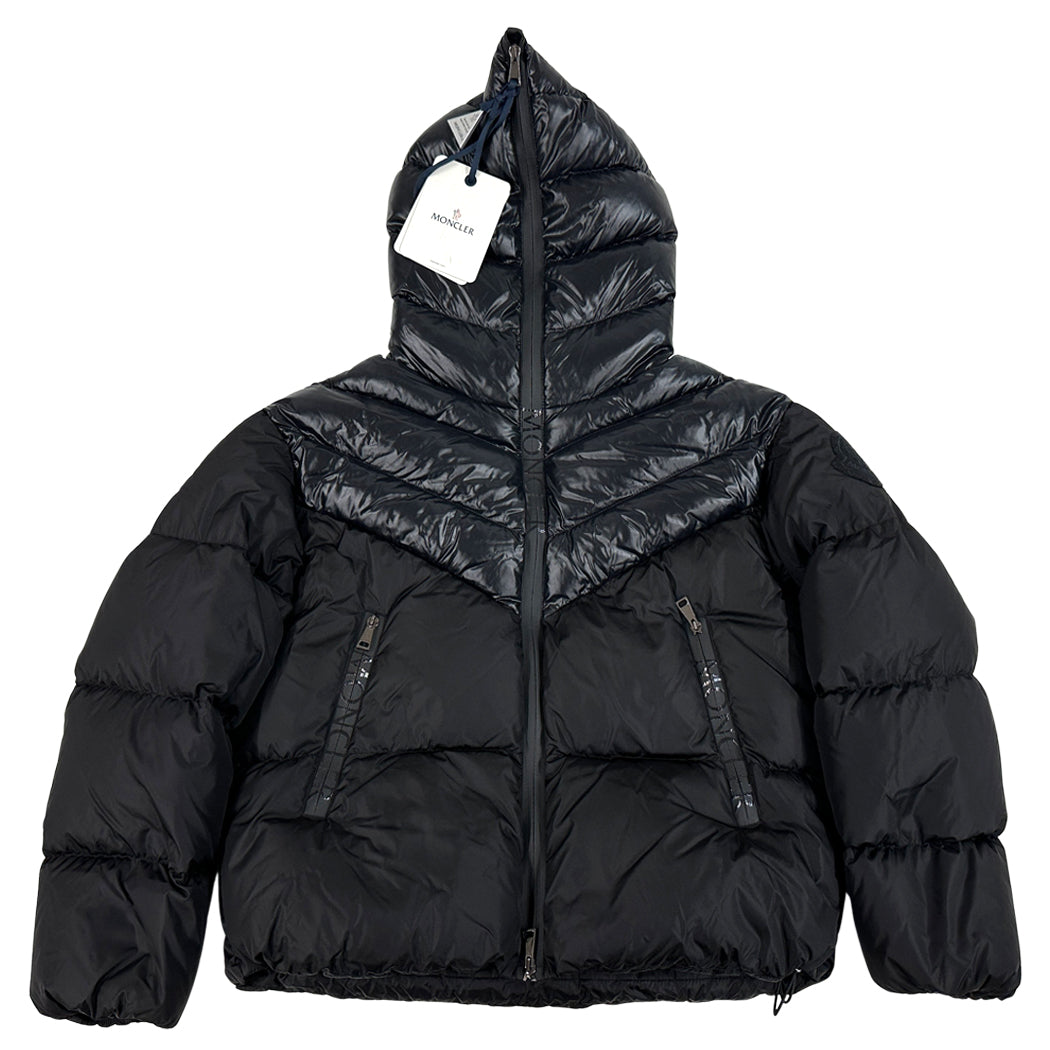 MONCLER モンクレール ダウンジャケット ゲニオック ブラック ナイロン レディース 1 【中古】