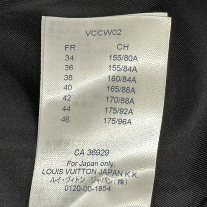 LOUIS VUITTON ルイ・ヴィトン ピーコート ネイビー ゴールド金具 FHCO094 ポリエステル ウール カシミヤ ネイビー レディース 36 モノグラム ハイネック ダブル チンストラップ付き 【中古】