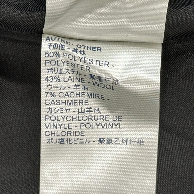 LOUIS VUITTON ルイ・ヴィトン ピーコート ネイビー ゴールド金具 FHCO094 ポリエステル ウール カシミヤ ネイビー レディース 36 モノグラム ハイネック ダブル チンストラップ付き 【中古】