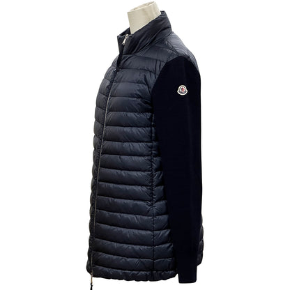 MONCLER モンクレール カーディガン トリコット ダウンジャケット ネイビー F10939B50900 ウール レディース S 【中古】
