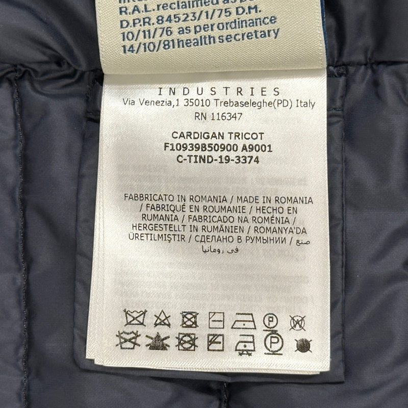 MONCLER モンクレール カーディガン トリコット ダウンジャケット ネイビー F10939B50900 ウール レディース S 【中古】