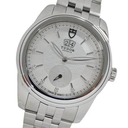 TUDOR チューダー グラマー ダブルデイト M57000 メンズ 腕時計 11Pダイヤモンド 自動巻き SS 磨き済み【中古】