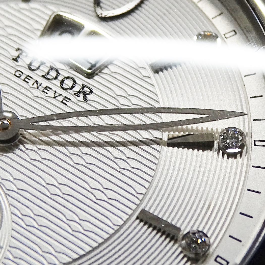 TUDOR チューダー グラマー ダブルデイト M57000 メンズ 腕時計 11Pダイヤモンド 自動巻き SS 磨き済み【中古】