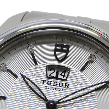 TUDOR チューダー グラマー ダブルデイト M57000 メンズ 腕時計 11Pダイヤモンド 自動巻き SS 磨き済み【中古】