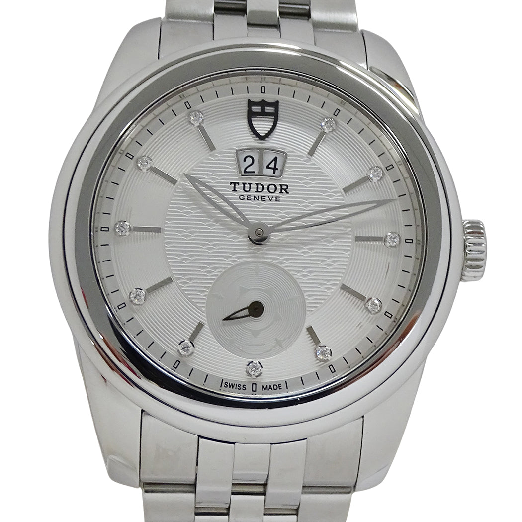 TUDOR チューダー グラマー ダブルデイト M57000 メンズ 腕時計 11Pダイヤモンド 自動巻き SS 磨き済み【中古】