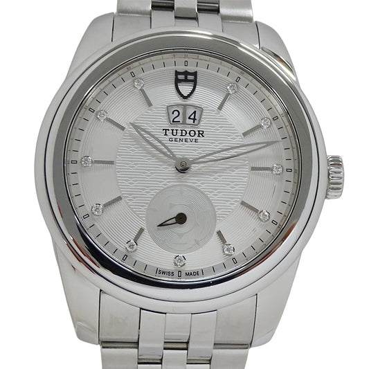 TUDOR チューダー グラマー ダブルデイト M57000 メンズ 腕時計 11Pダイヤモンド 自動巻き SS 磨き済み【中古】