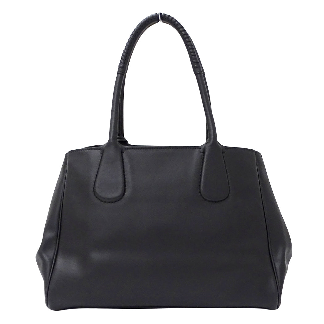 Ferragamo フェラガモ ノリータ トートバッグ ブラック GG-21E605 レザー レディース 【中古】