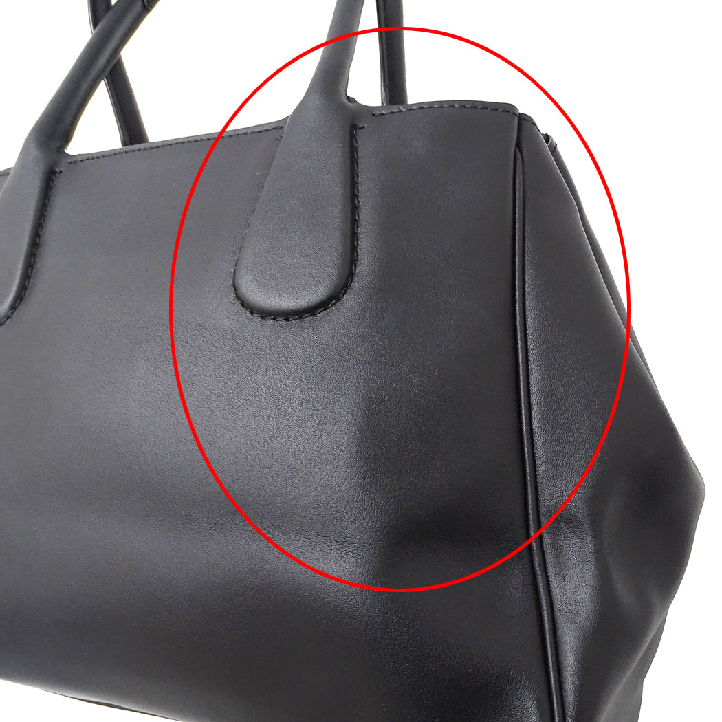 Ferragamo フェラガモ ノリータ トートバッグ ブラック GG-21E605 レザー レディース 【中古】