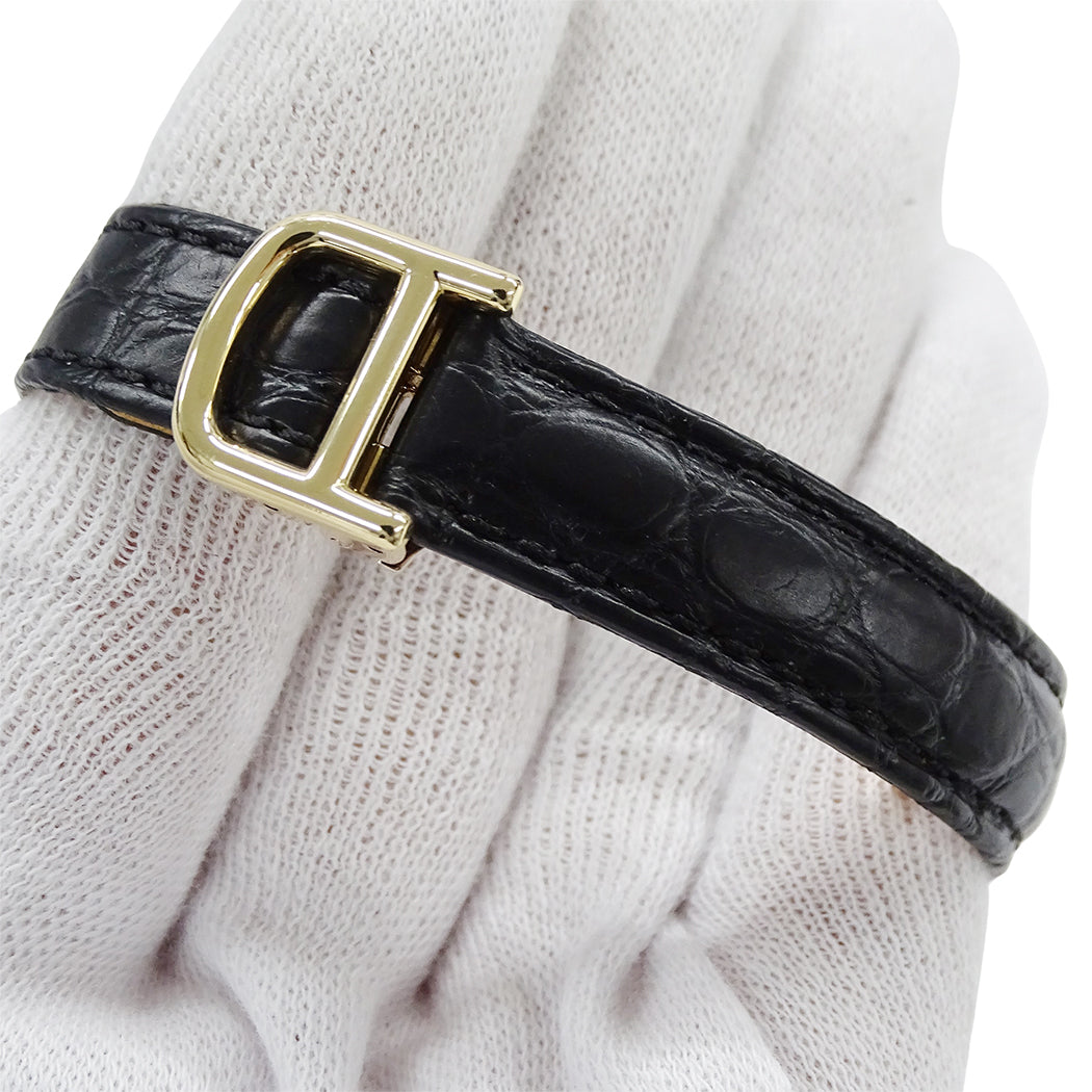 Cartier カルティエ マストコリゼ SM WB101931 レディース 腕時計 クオーツ QZ 750YG ダイヤモンド レザー 磨き済み【中古】
