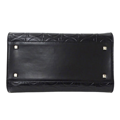 Ferragamo フェラガモ ハンドバッグ ガンチーニ ブラック AX-21 1226 レザー レディース 【中古】