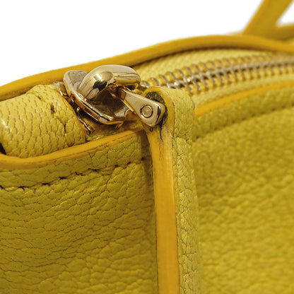 Ferragamo フェラガモ 2wayバッグ ダブルガンチーニ イエロー GG-21F644 レザー レディース 【中古】