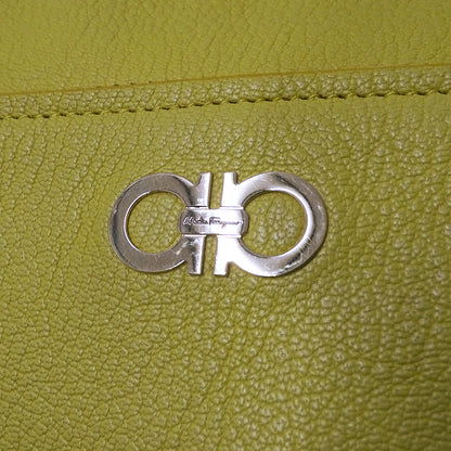 Ferragamo フェラガモ 2wayバッグ ダブルガンチーニ イエロー GG-21F644 レザー レディース 【中古】